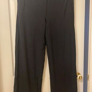 Lulu Black High-Waisted Wide Leg Pants